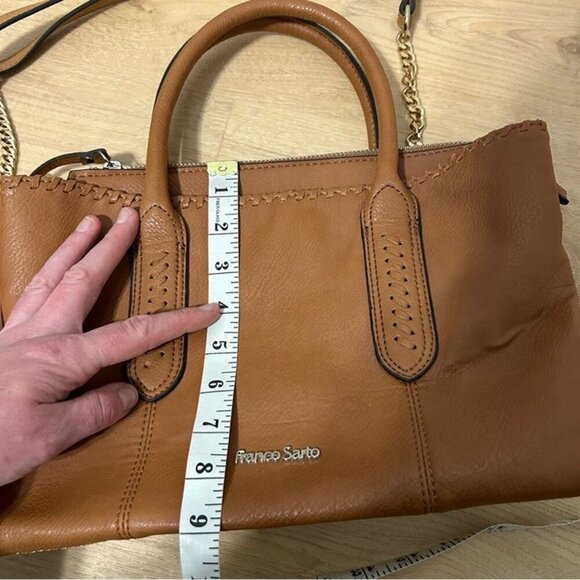 Franco Sarto Tan Brown Faux Leather Large Hobo Satchel Bag Purse - Picture 10 of 10